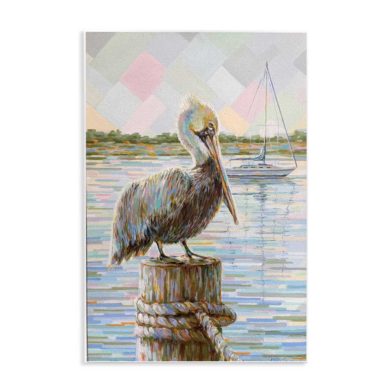 Stupell Industries The Guardian of the Dock Pelican Wall Plaque By Linda Sperruzzi